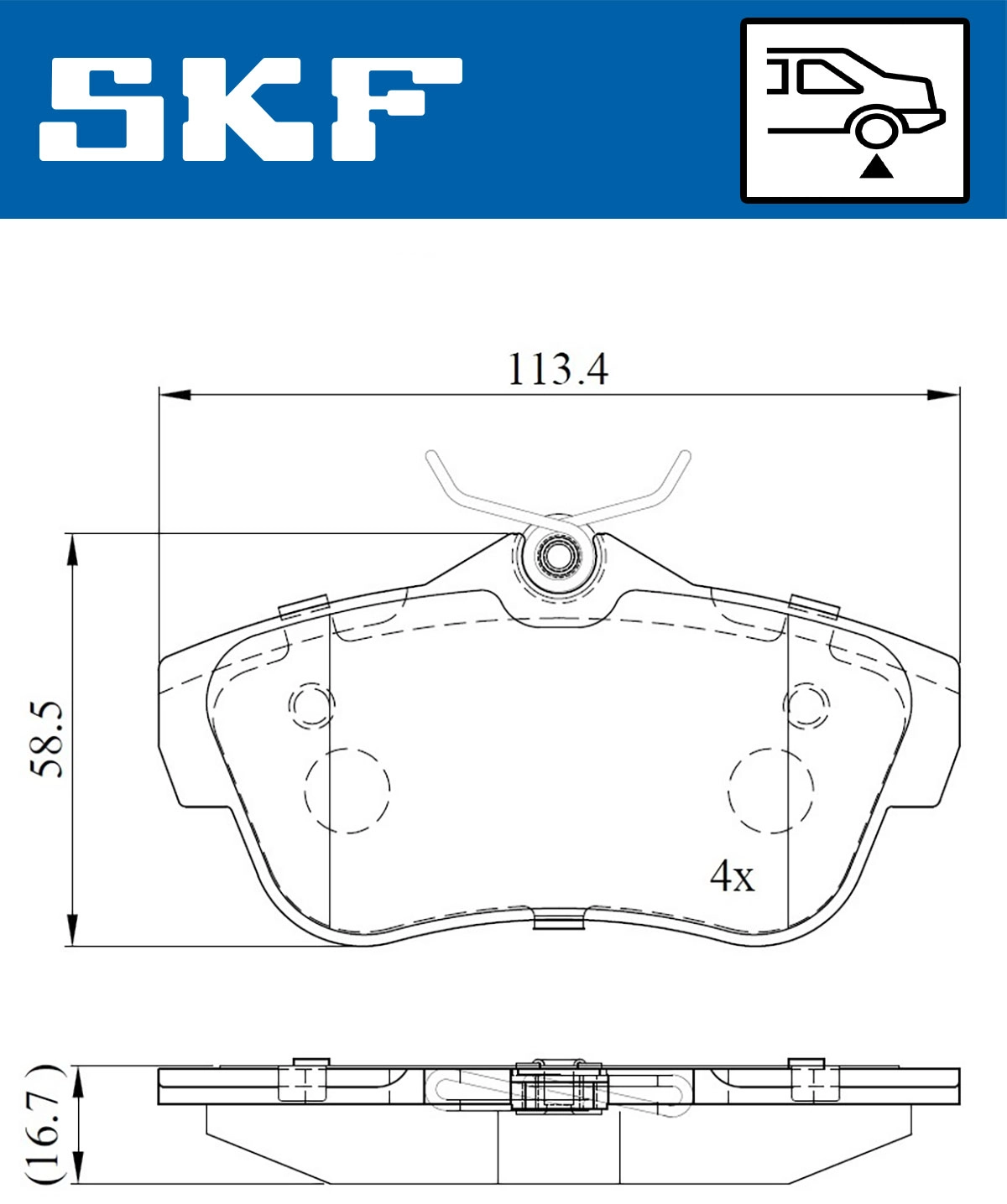 Brake Pad Set, disc brake (VKBP 90061)