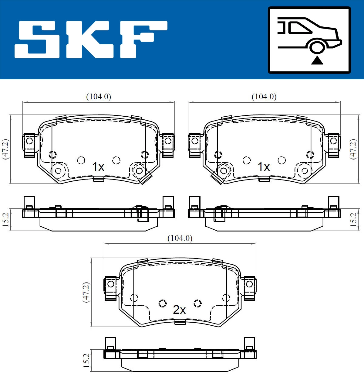 Brake Pad Set, disc brake (VKBP 90497 A)
