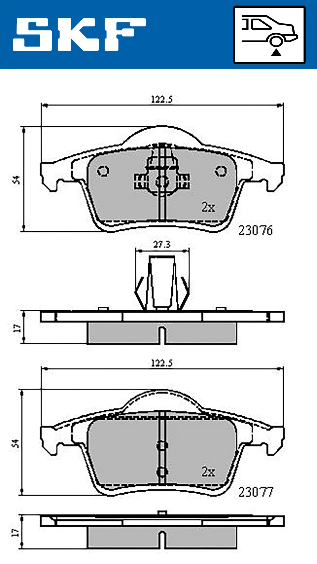 Brake Pad Set, disc brake (VKBP 90261)