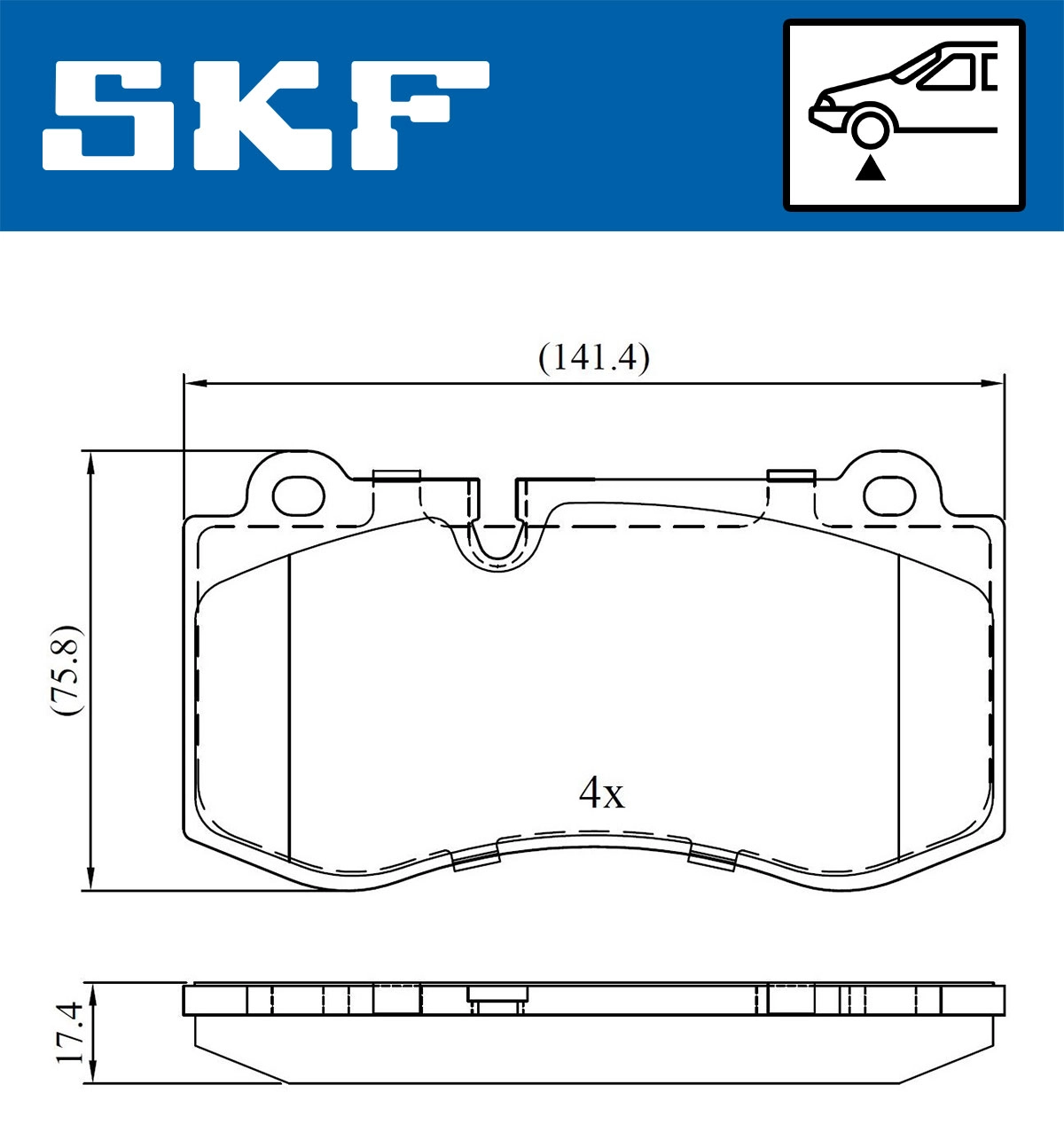 Brake Pad Set, disc brake (VKBP 80549)