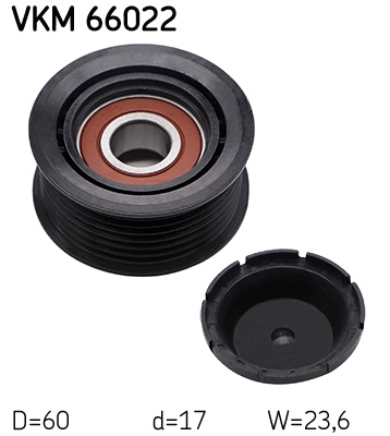 Deflection/Guide Pulley, V-ribbed belt