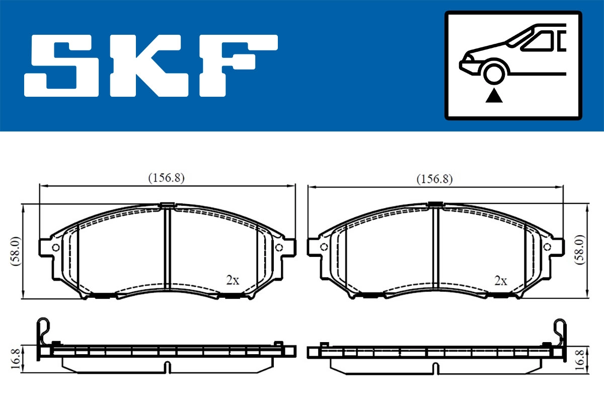Brake Pad Set, disc brake (VKBP 80166 A)