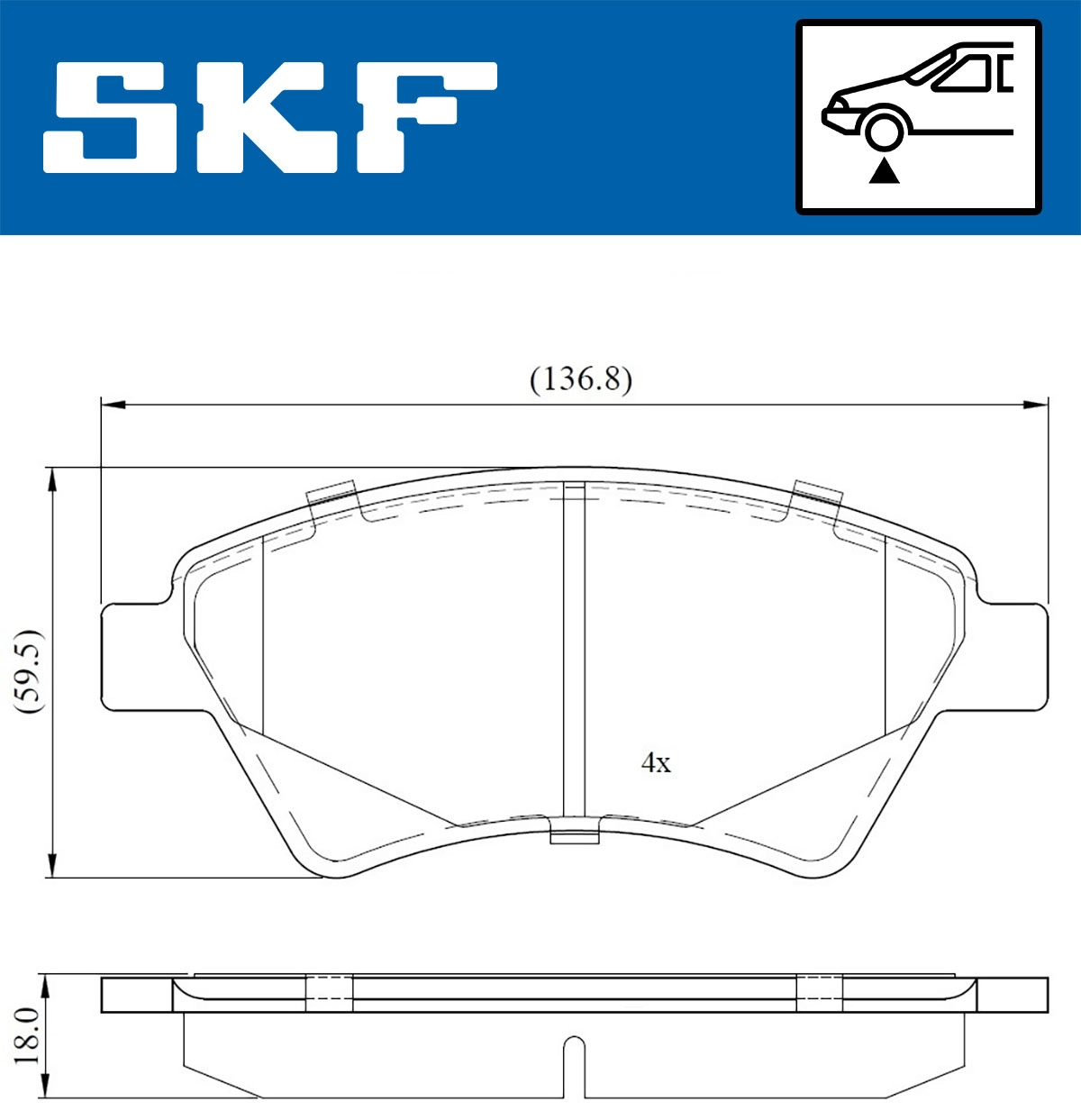Brake Pad Set, disc brake (VKBP 80163)