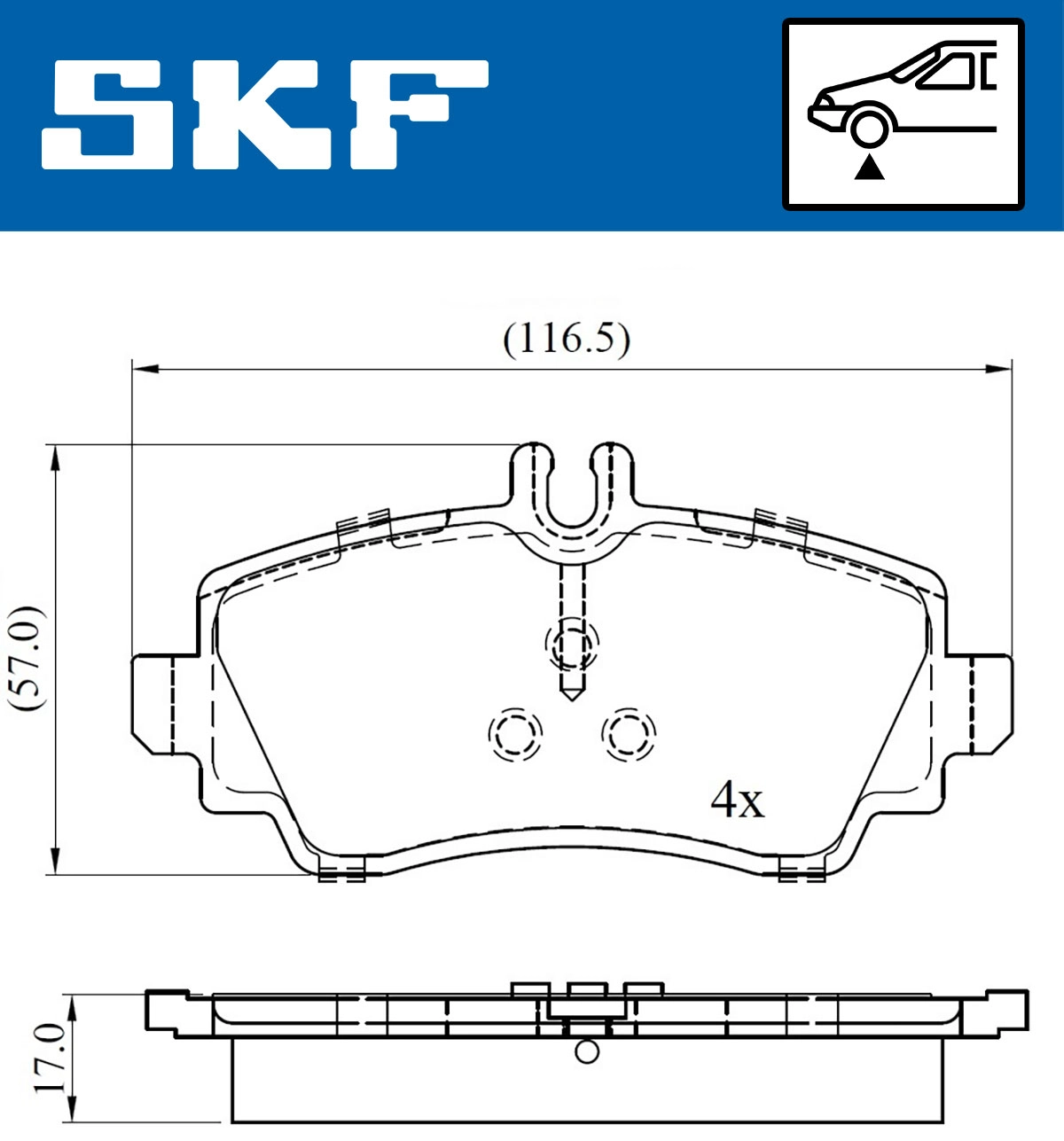 Brake Pad Set, disc brake (VKBP 80220)
