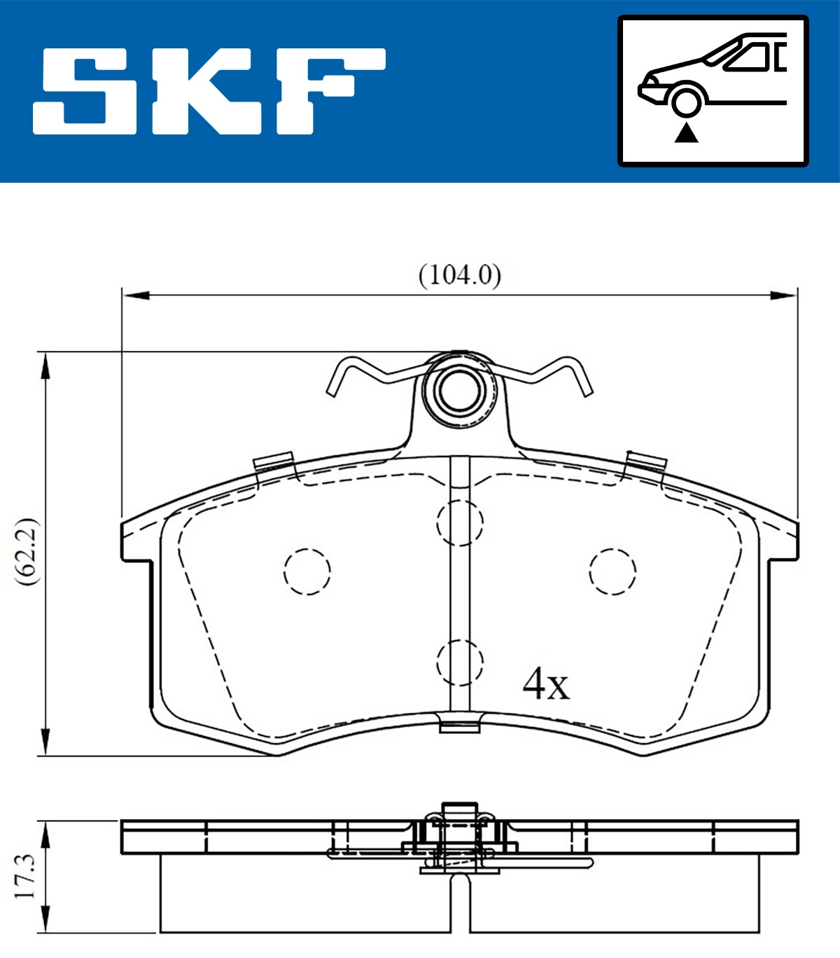 Brake Pad Set, disc brake (VKBP 80626)