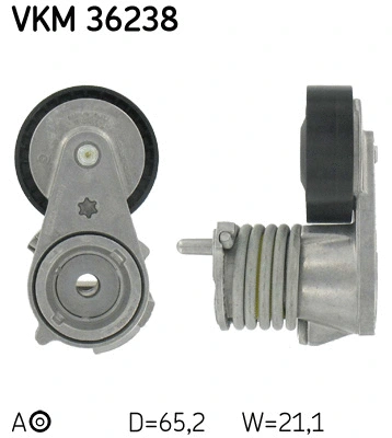 Tensioner Pulley, V-ribbed belt (VKM 36238)