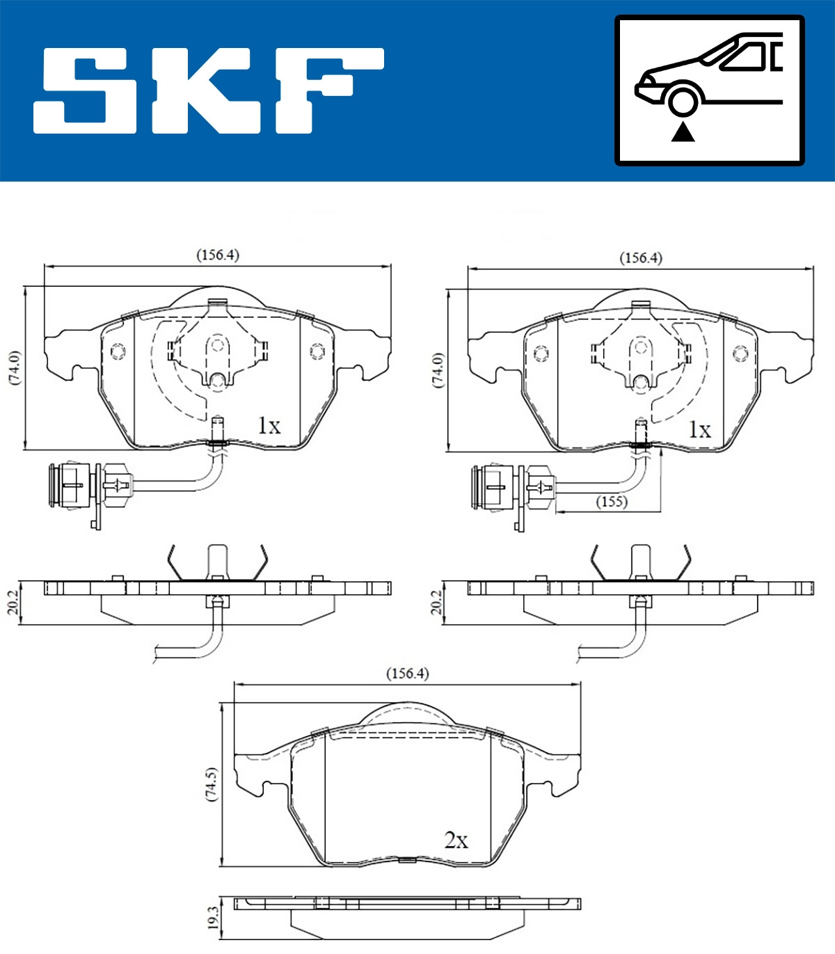 Brake Pad Set, disc brake (VKBP 80113 E)
