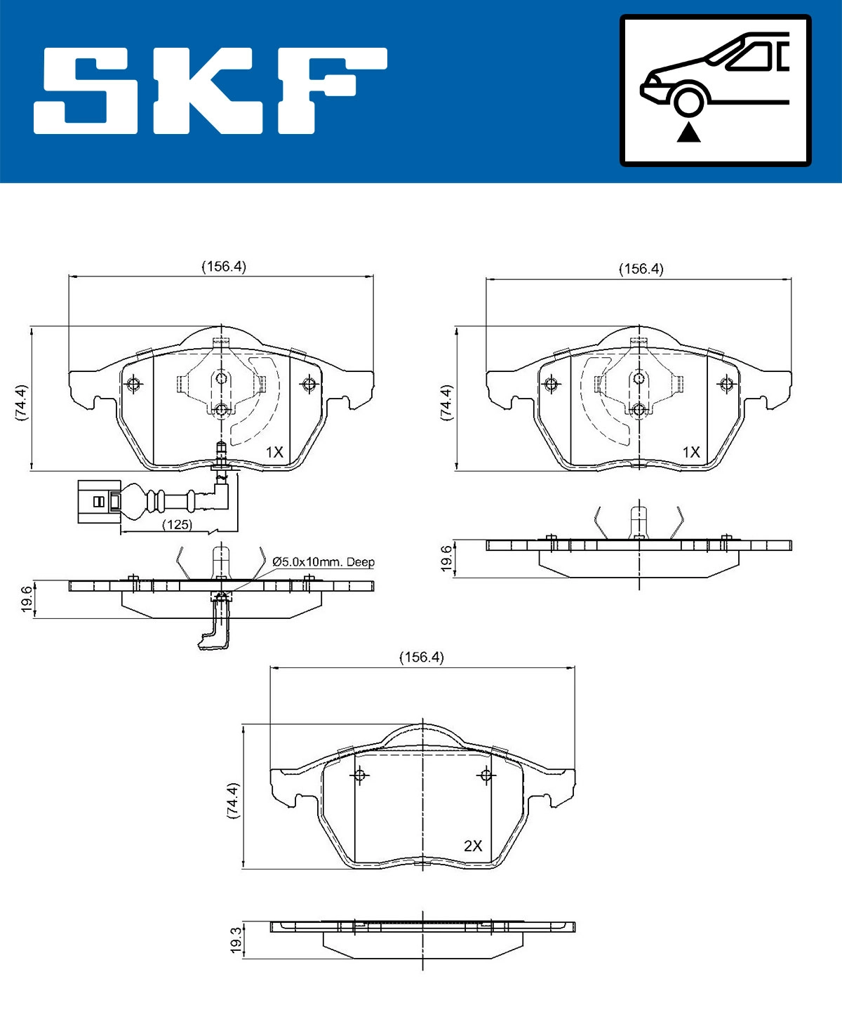 Brake Pad Set, disc brake (VKBP 80270 E)