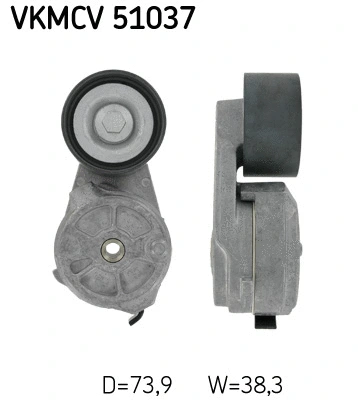 Tensioner Pulley, V-ribbed belt (VKMCV 51037)