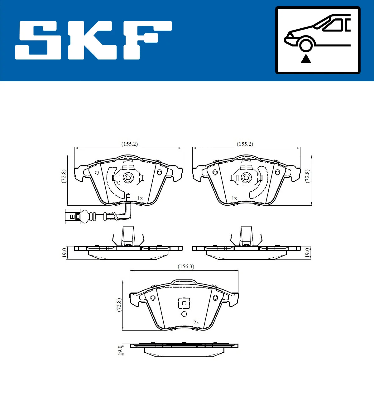 Brake Pad Set, disc brake (VKBP 80586 E)