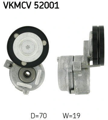 Tensioner Pulley, V-ribbed belt (VKMCV 52001)