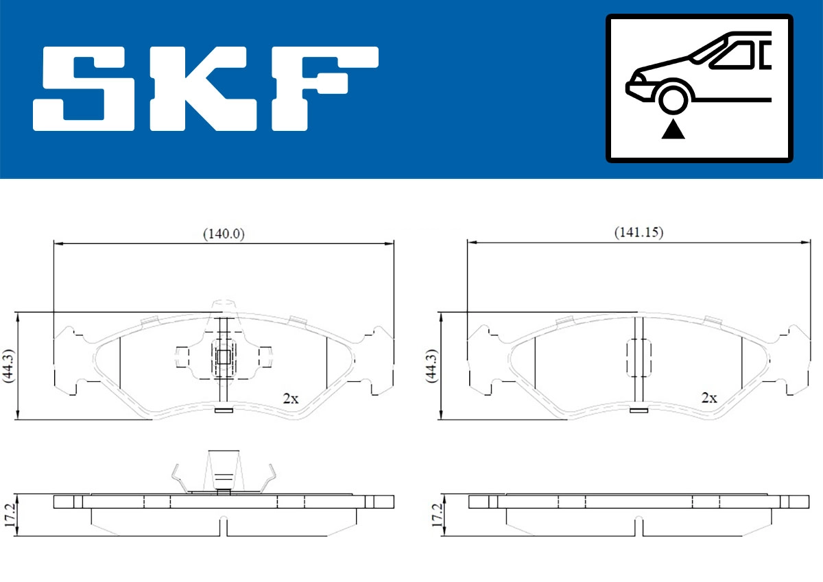 Brake Pad Set, disc brake (VKBP 80550)