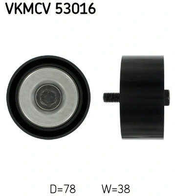 Deflection/Guide Pulley, V-ribbed belt (VKMCV 53016)