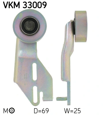 Tensioner Pulley, V-ribbed belt (VKM 33009)
