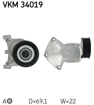 Tensioner Pulley, V-ribbed belt (VKM 34019)