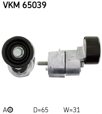 Tensioner Pulley, V-ribbed belt (VKM 65039)