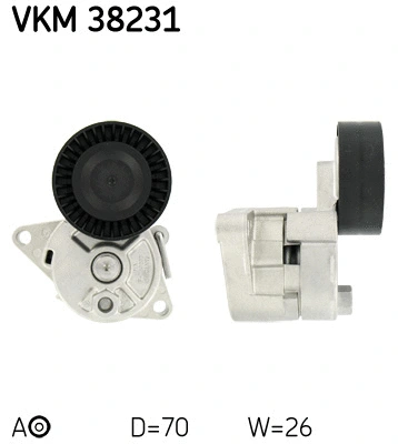 Tensioner Pulley, V-ribbed belt (VKM 38231)