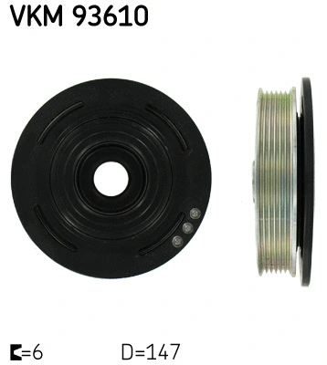 Belt Pulley, crankshaft (VKM 93610)