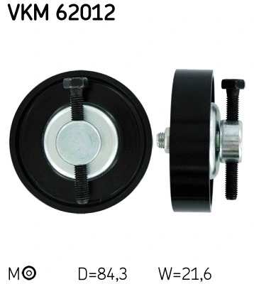 Tensioner Pulley, V-ribbed belt (VKM 62012)