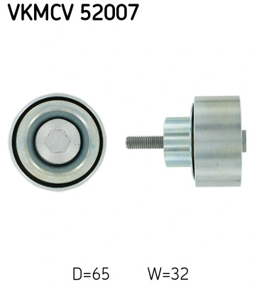 Deflection/Guide Pulley, V-ribbed belt (VKMCV 52007)