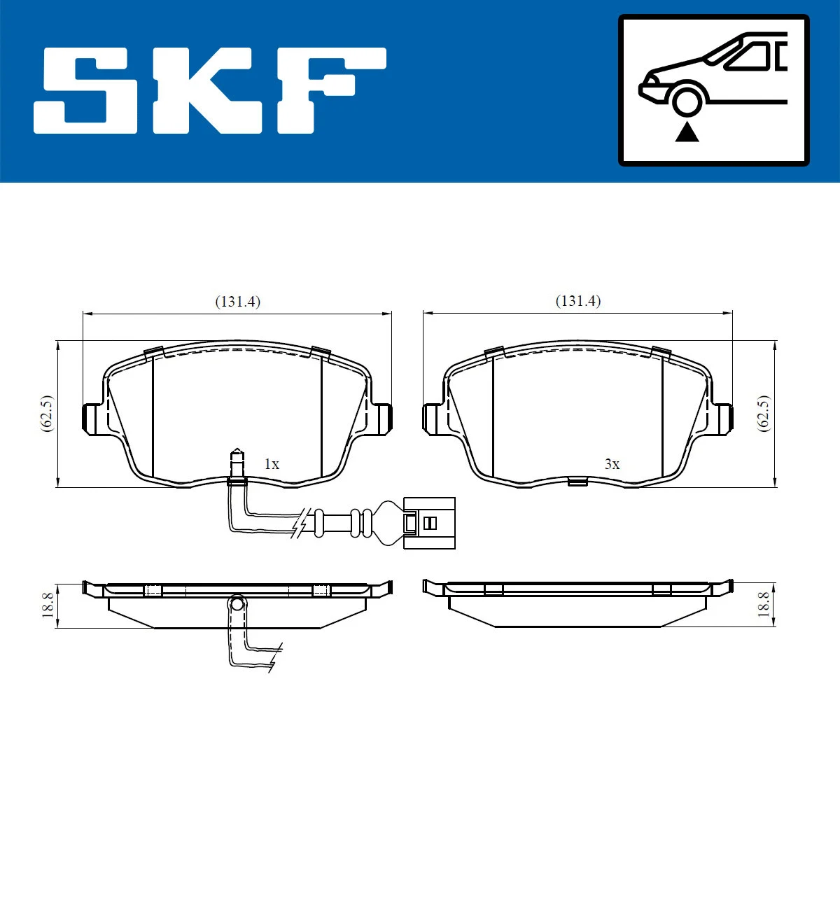 Brake Pad Set, disc brake (VKBP 80494 E)