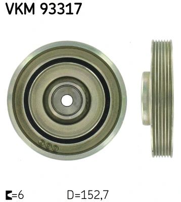 Belt Pulley, crankshaft (VKM 93317)
