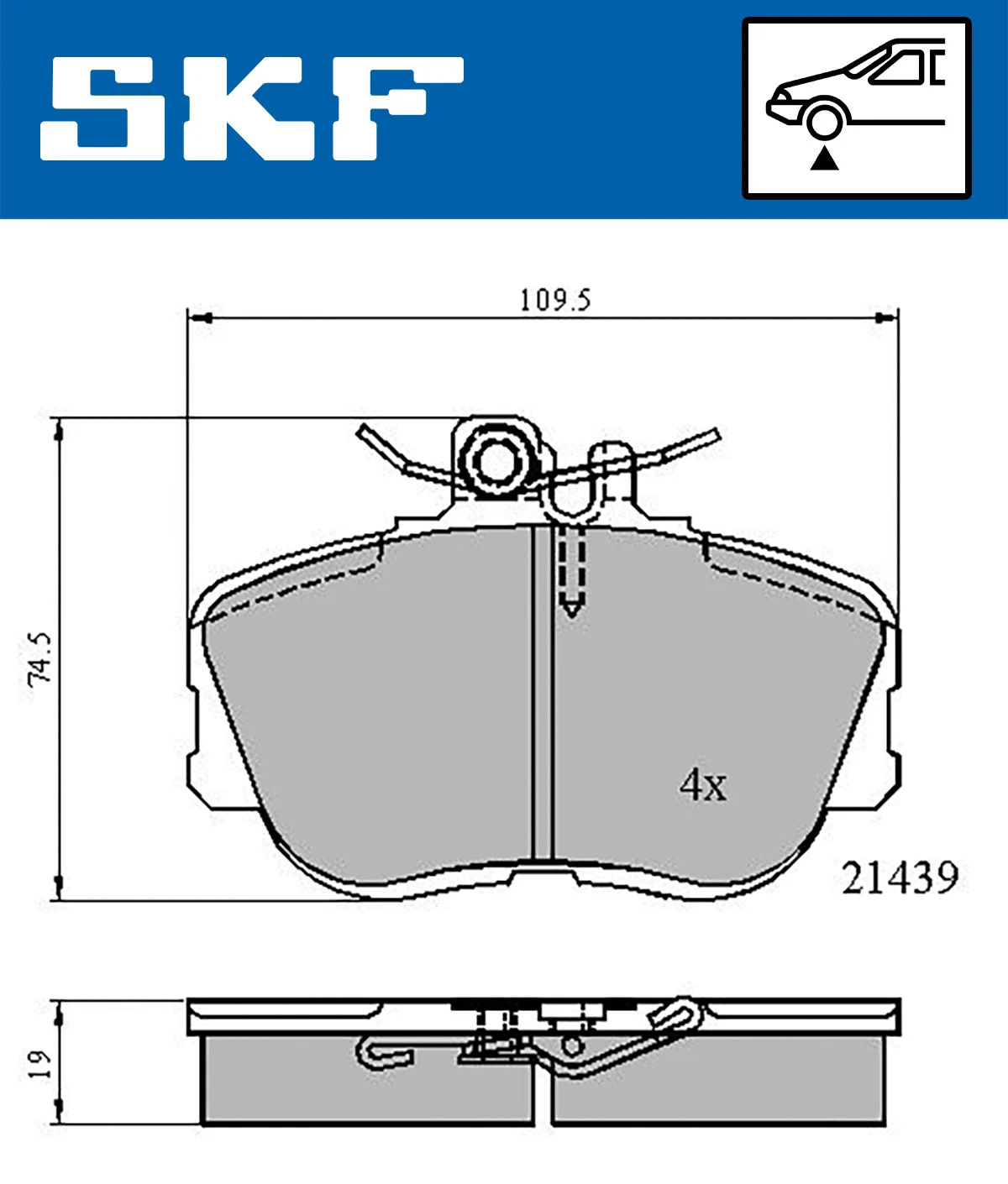 Brake Pad Set, disc brake (VKBP 80516)