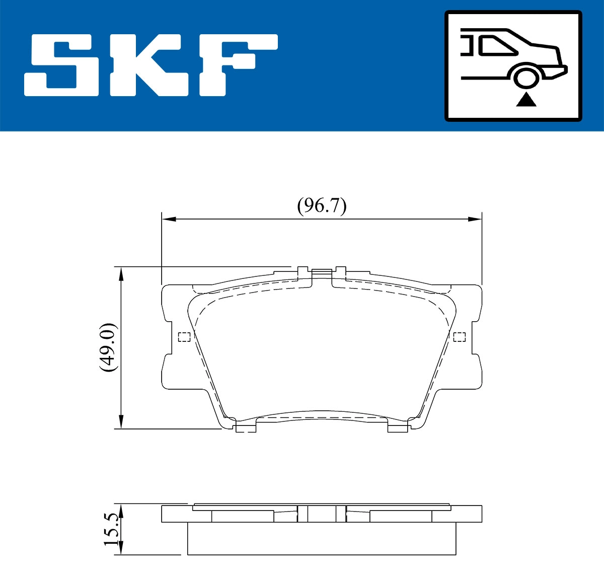 Brake Pad Set, disc brake (VKBP 90307)