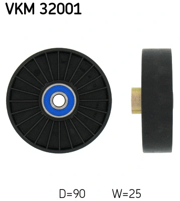 Deflection/Guide Pulley, V-ribbed belt (VKM 32001)