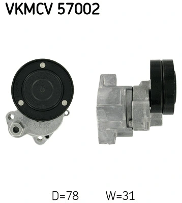 Tensioner Pulley, V-ribbed belt (VKMCV 57002)