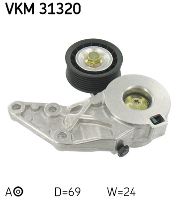 Tensioner Pulley, V-ribbed belt (VKM 31320)