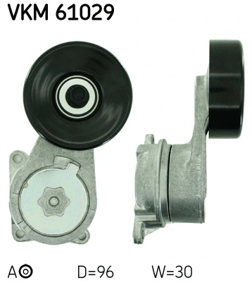 Tensioner Pulley, V-ribbed belt (VKM 61029)