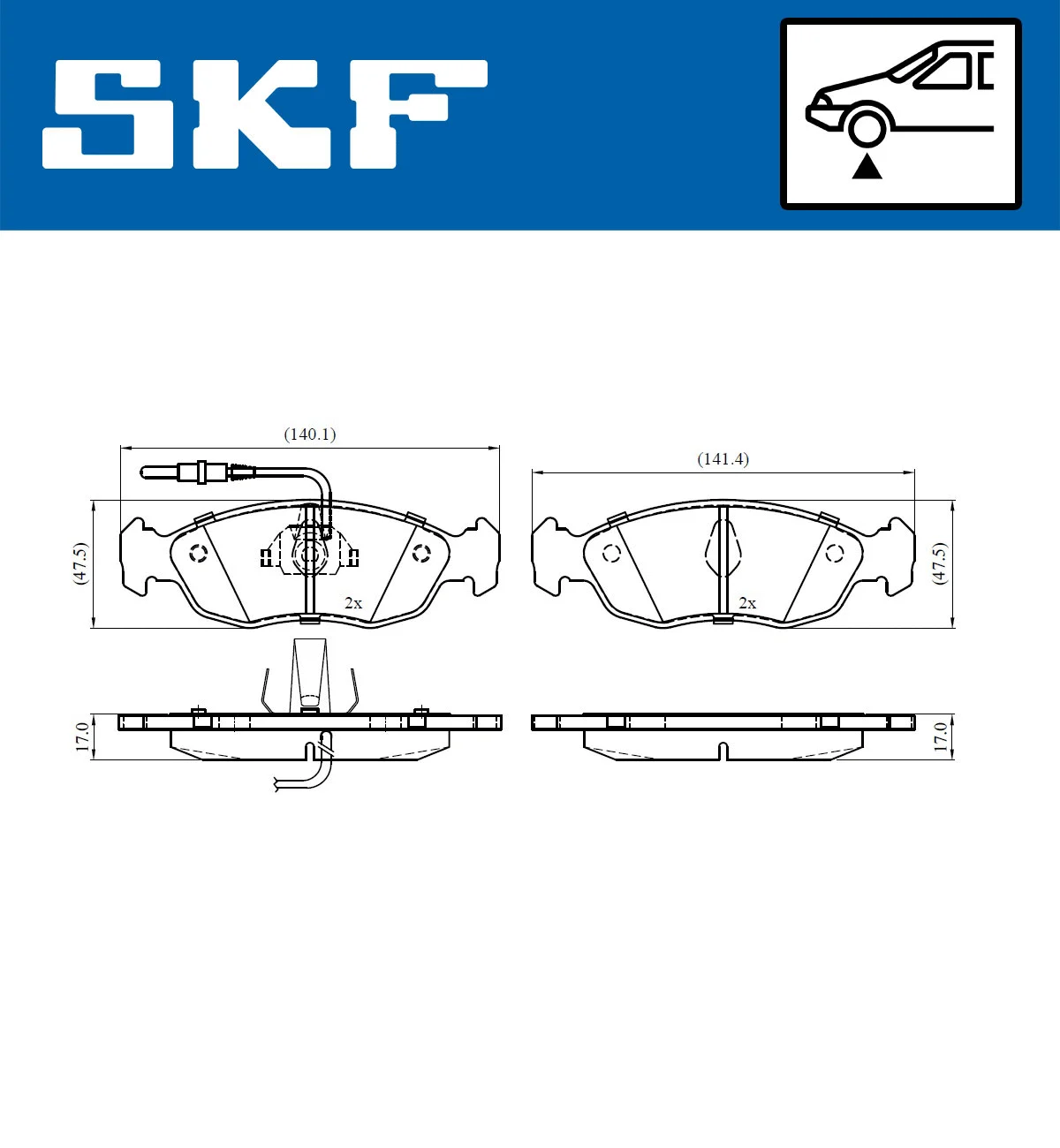 Brake Pad Set, disc brake (VKBP 80580 E)