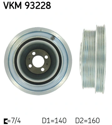 Belt Pulley, crankshaft (VKM 93228)