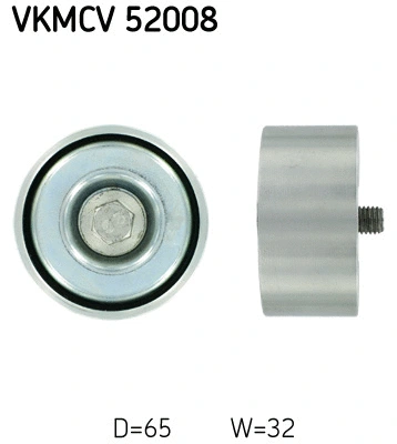 Deflection/Guide Pulley, V-ribbed belt (VKMCV 52008)