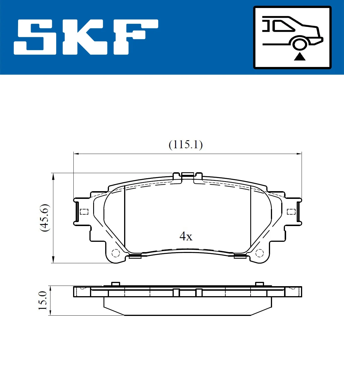 Brake Pad Set, disc brake (VKBP 90604)