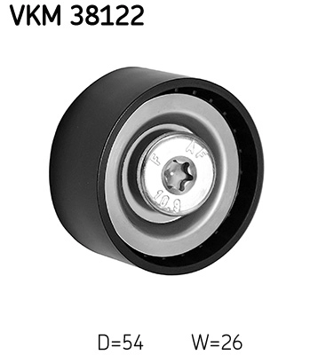 Deflection/Guide Pulley, V-ribbed belt (VKM 38122)