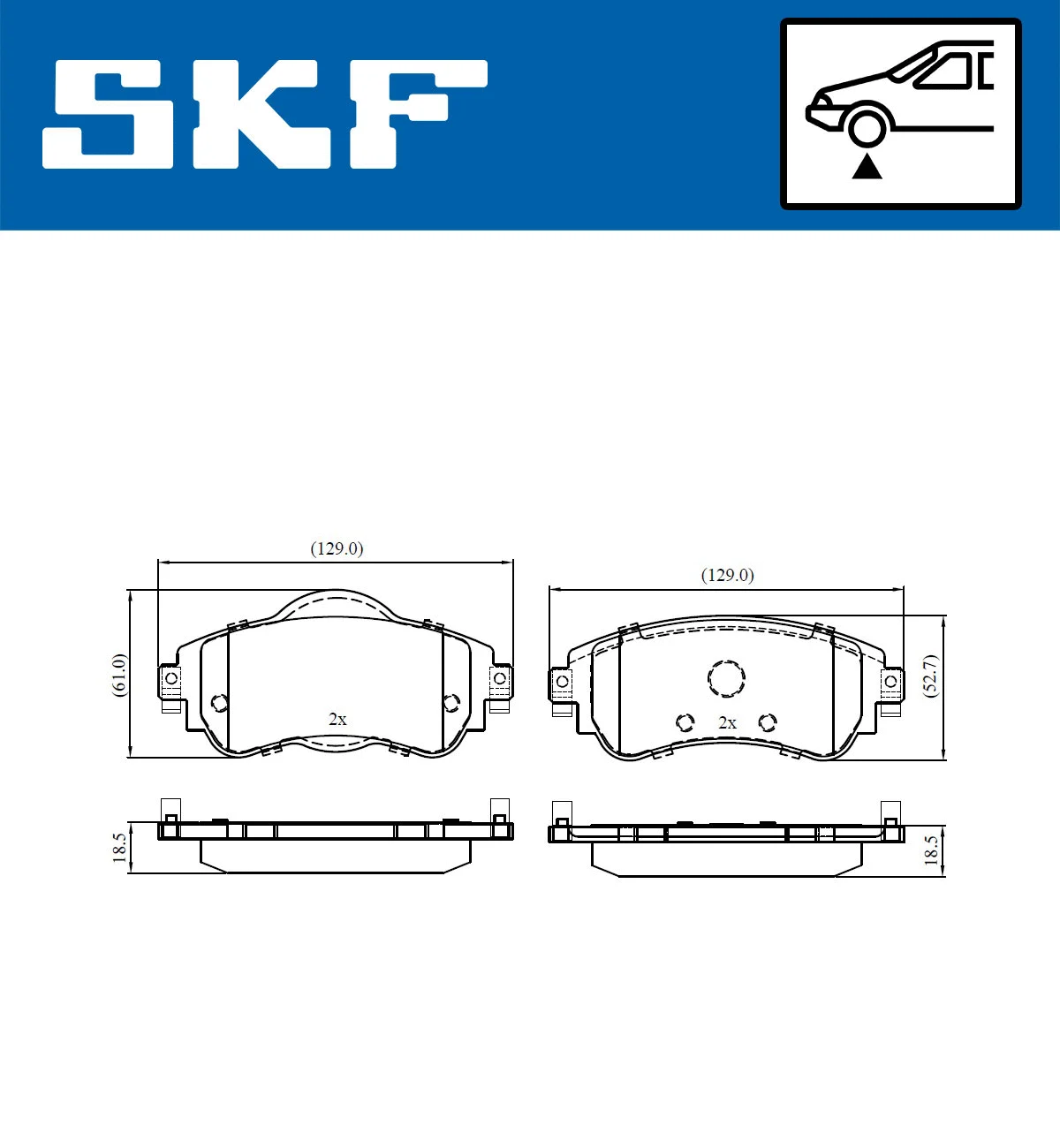 Brake Pad Set, disc brake (VKBP 80116)