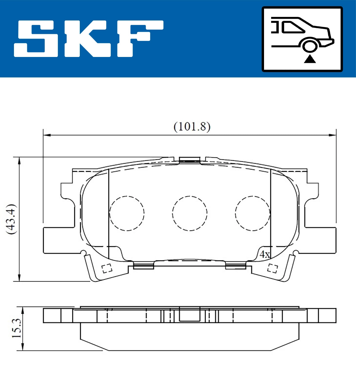 Brake Pad Set, disc brake (VKBP 90615)