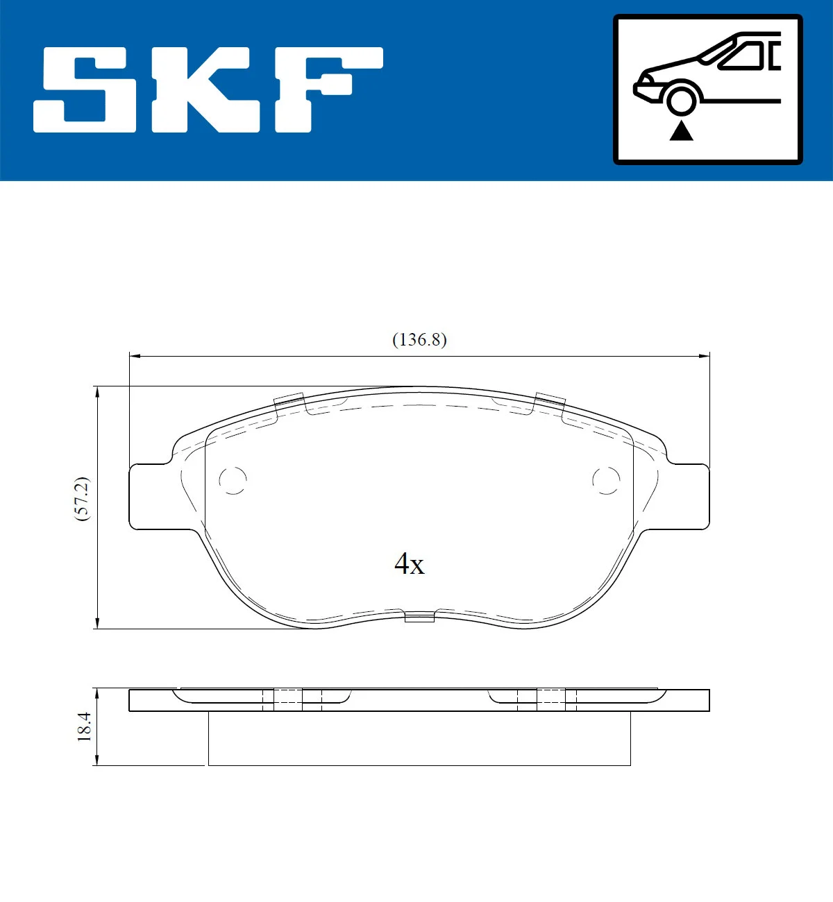 Brake Pad Set, disc brake (VKBP 80022)