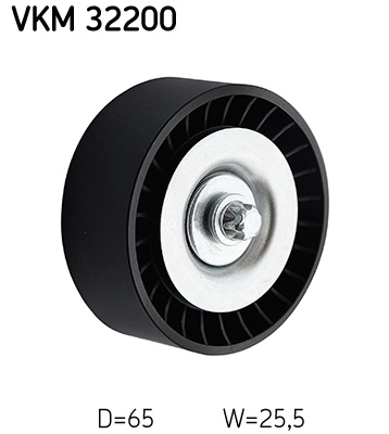Deflection/Guide Pulley, V-ribbed belt