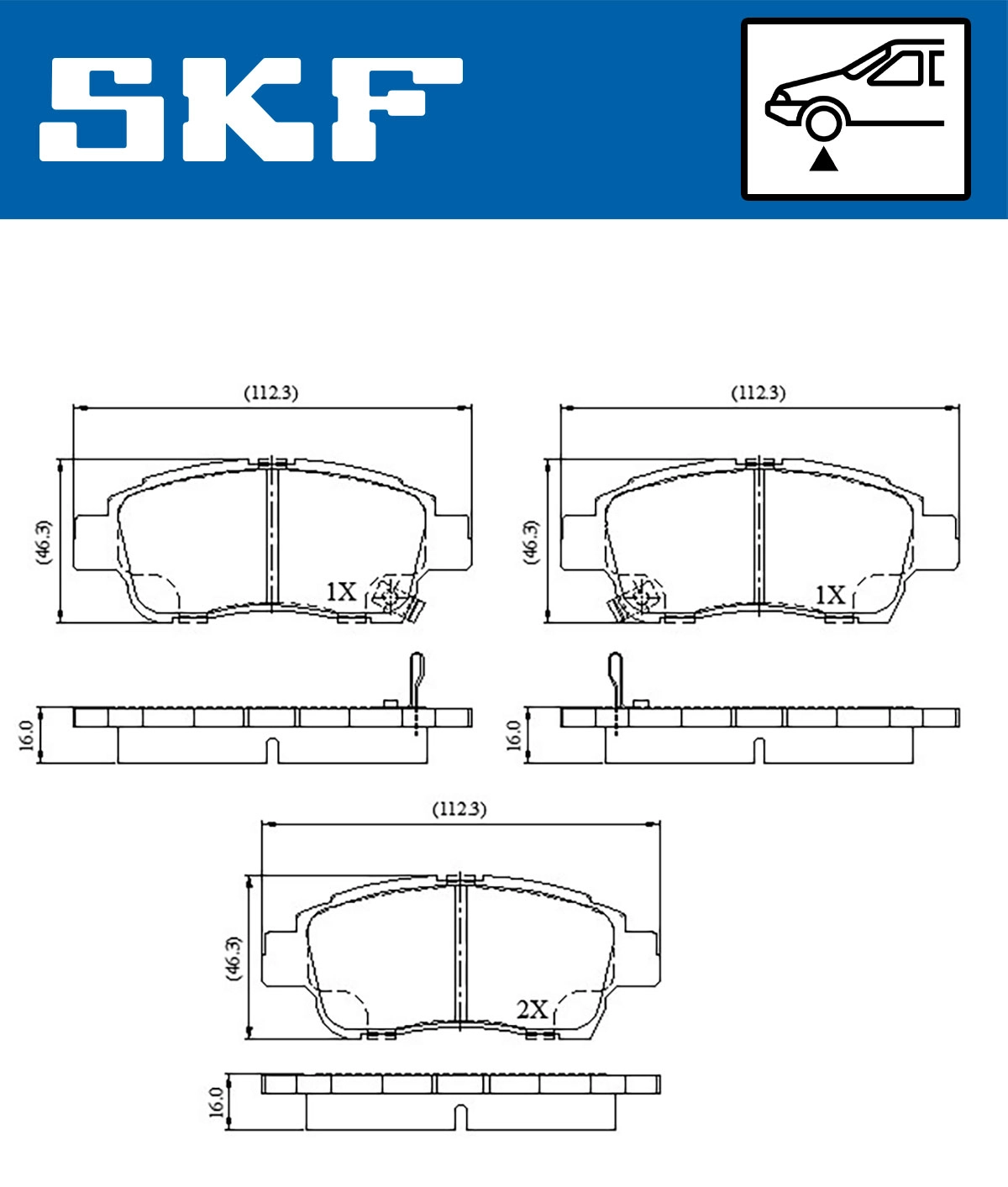 Brake Pad Set, disc brake (VKBP 80459 A)