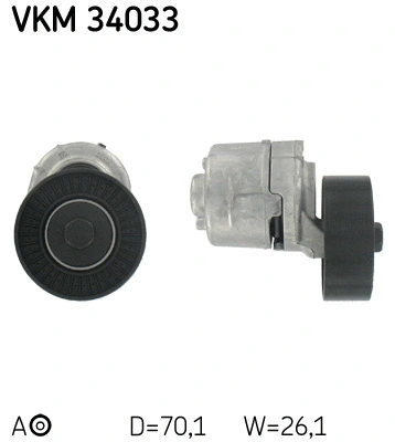Tensioner Pulley, V-ribbed belt (VKM 34033)