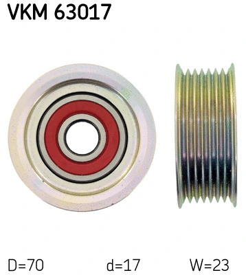 Deflection/Guide Pulley, V-ribbed belt (VKM 63017)