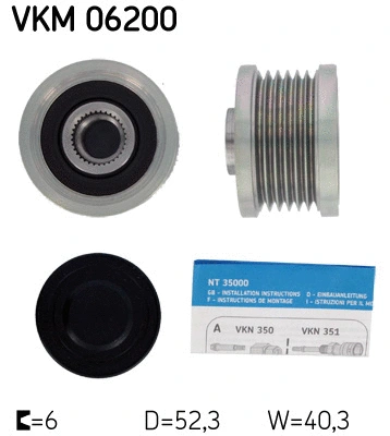 Alternator Freewheel Clutch (VKM 06200)