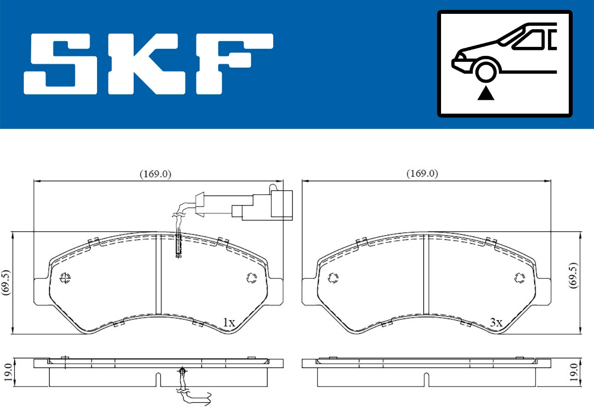 Brake Pad Set, disc brake (VKBP 80210 E)