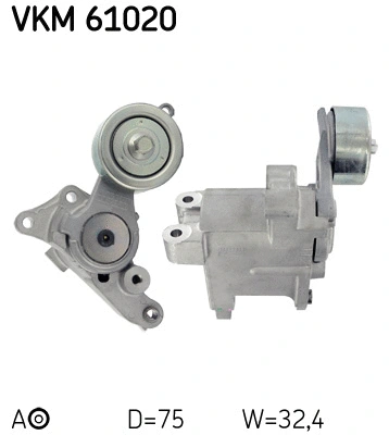 Tensioner Pulley, V-ribbed belt (VKM 61020)