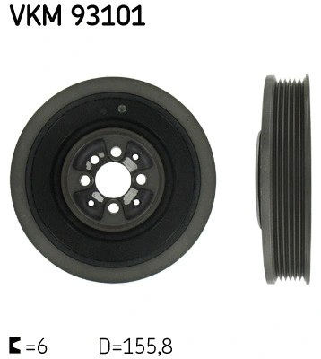 Belt Pulley, crankshaft (VKM 93101)