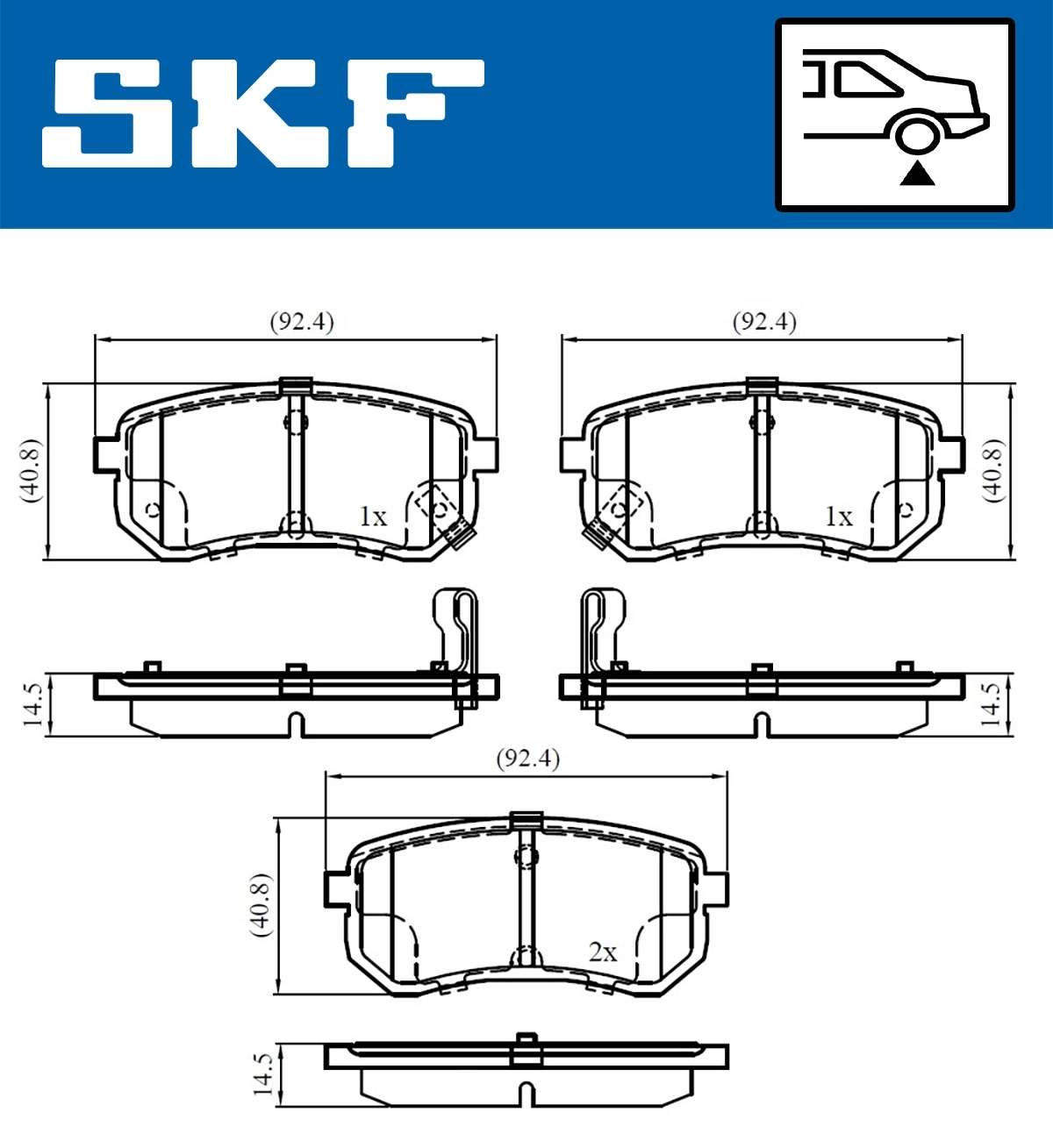 Brake Pad Set, disc brake (VKBP 90276 A)