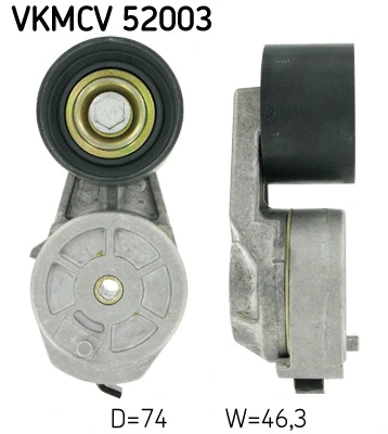 Tensioner Pulley, V-ribbed belt (VKMCV 52003)